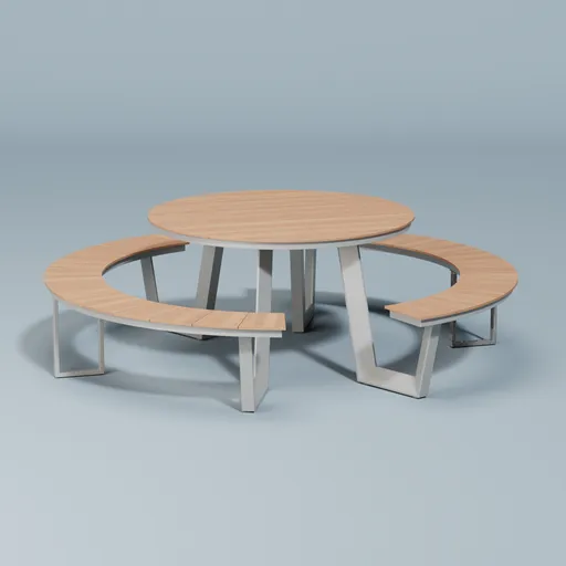Round outdoor table set