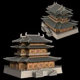 Chinese old dirt wood building