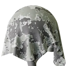 High-quality 2K PBR camouflage fabric texture for 3D modeling in Blender and other applications.