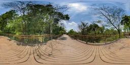 Wooden road during daytime