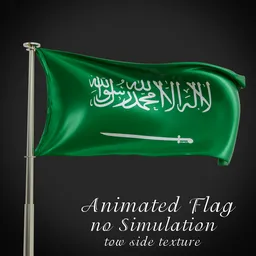 Animated Flag No Simulation