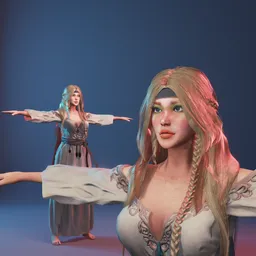 Female Elf Princess Character - Semi Realistic - Rigged (Auto-Rig Pro)