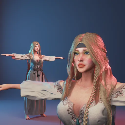 Female Elf Princess Character - Semi Realistic - Rigged (Auto-Rig Pro)