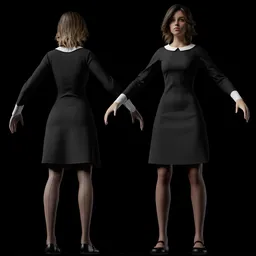 Dark Academia Gothic Girl