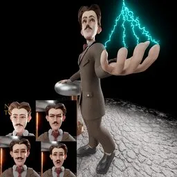 Nikola Tesla full rigged