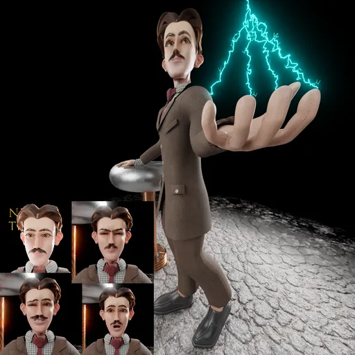 Nikola Tesla full rigged