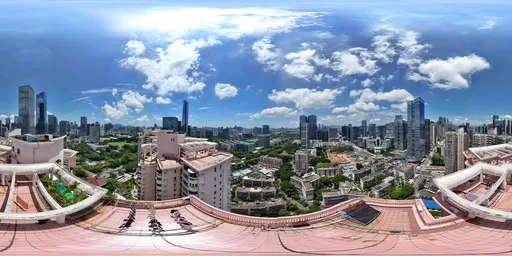 Highsky rooftop building clouds | Urban Elements HDRis | Blendkit