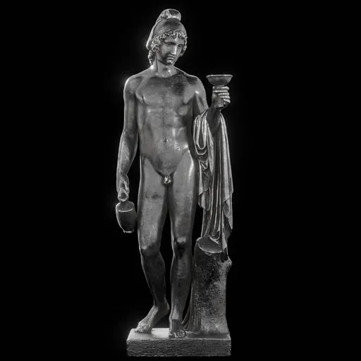 statue of Steel Ganymede Offering the Cup