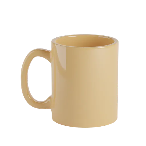 3D rendered porcelain coffee cup for Blender modeling and animation.