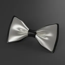 Elegant Black and white Bow Tie