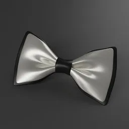 Elegant Black and white Bow Tie