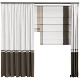 MI Silk And Cotton Curtain Set
