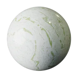procedural white-green marble