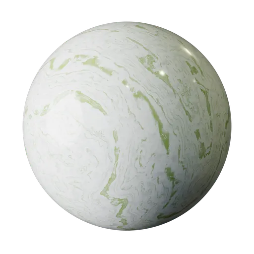 procedural white-green marble