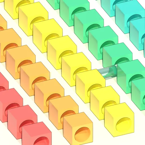 Isometric Stylized 2D Colorful Cubes