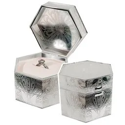 Silver Engagement Ring Box