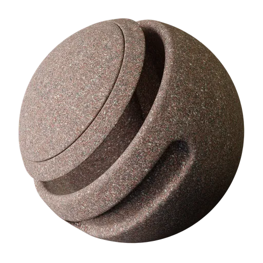 High-resolution red concrete texture for PBR material in Blender 3D, ideal for realistic surface detailing.