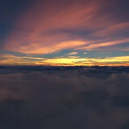 Twilight Aerial Snow Landscape