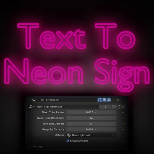 Neon Sign Generator | FREE Edit / Object mode Node Groups | Blendkit