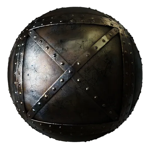 Metal Rivets Cracked Cross