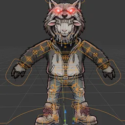 Click & Rig 2D — One-Click 2D Character Rig for Blender.
