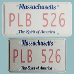 Massachusetts Licence plate PL