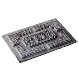 Intricately carved Chinese relief 3D model suitable for Blender, with detailed traditional patterns.