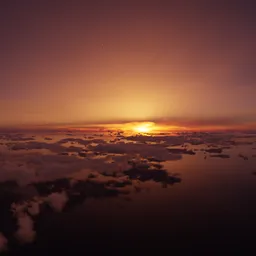 Dramatic Sunset  Sky Aerial Ocean