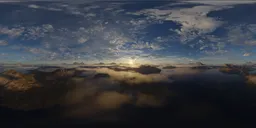 Aerial Sunset Landscape