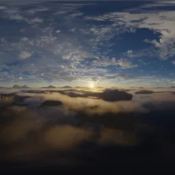 Aerial Sunset Landscape