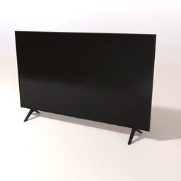 Realistic 3D model of a modern flat-screen television, compatible with Blender for digital rendering.