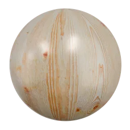 Pine wood with glossy finish