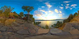 Lakeside Stone Terrace HDRI