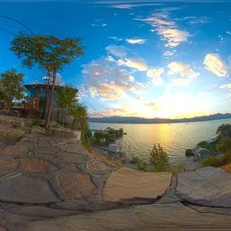 Lakeside Stone Terrace HDRI
