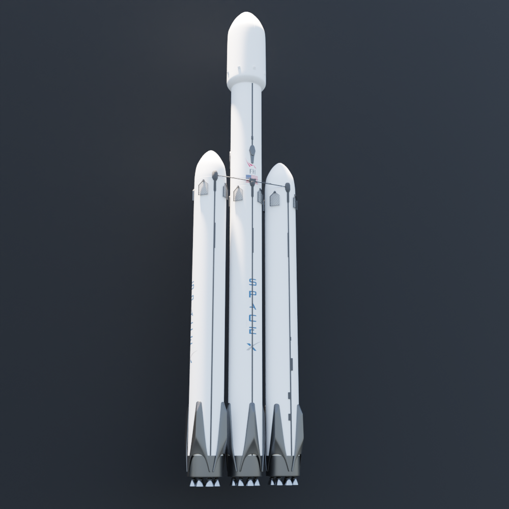 Falcon Heavy Rocket | Spacecraft models | BlenderKit