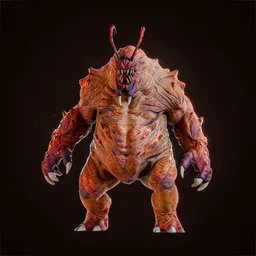 Mutant Insectoid Monster Rigged