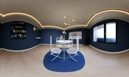 Modern Blue Dining Room