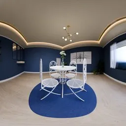 Modern Blue Dining Room