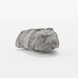 Realistic small stone 3D model suitable for Blender game environments.