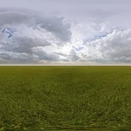 Green grass cloudy blue sky pure sky