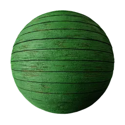 Weathered Green Wood Planks