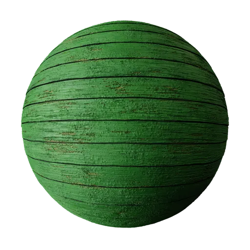 Weathered Green Wood Planks