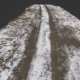 Snow Dirt Road Path Photoscan