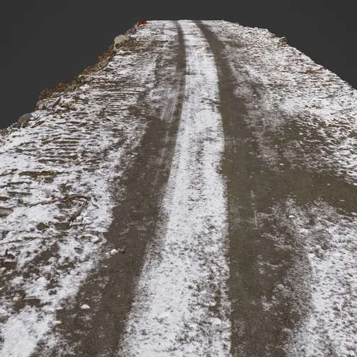 Snow Dirt Road Path Photoscan