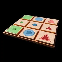 Wooden Childs Toy Colorful Puzzle Board