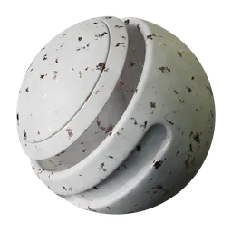 White damaged metal paint