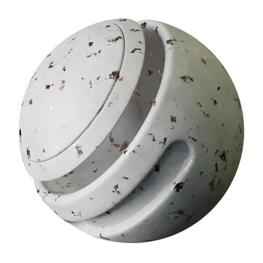 White damaged metal paint