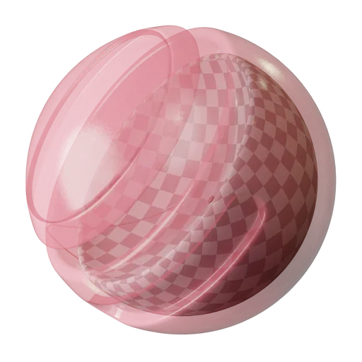 Light Carmine Pink Transparent Plastic