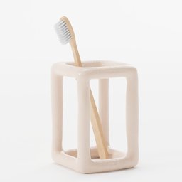 Cubic toothbrush holder