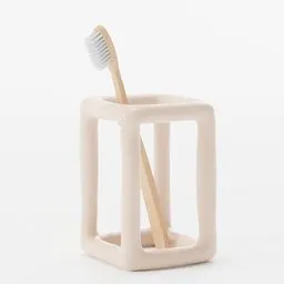 Cubic toothbrush holder
